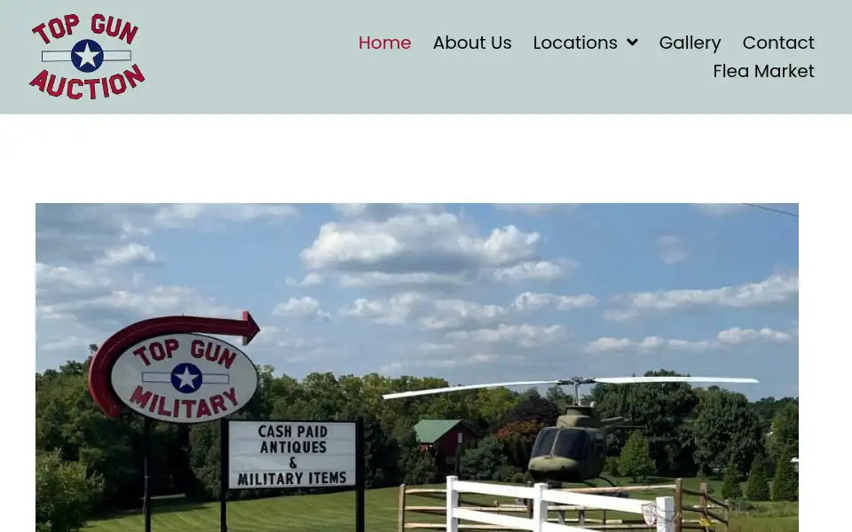 Screenshot of topgunmilitary.com