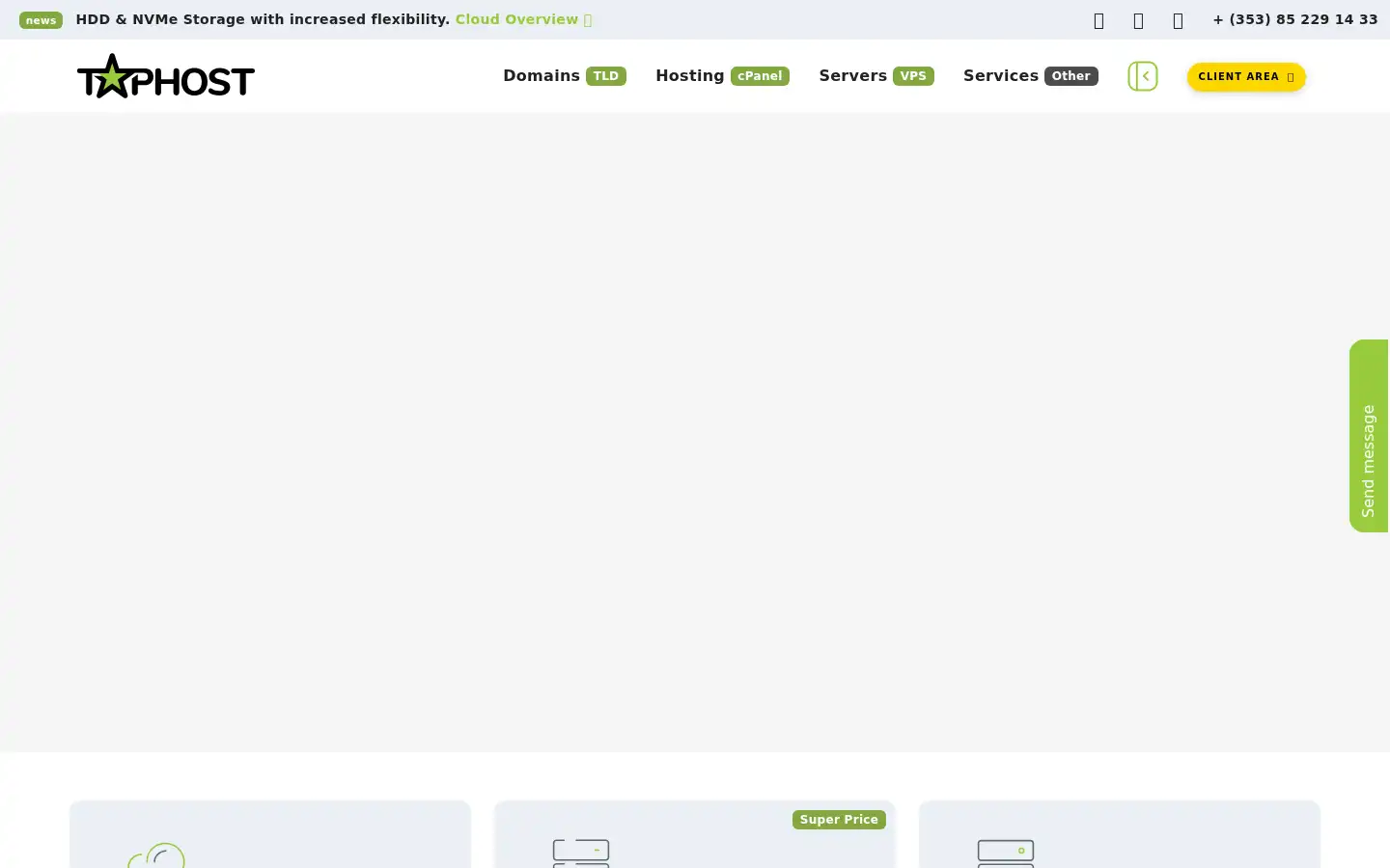 Screenshot of tophost.ie