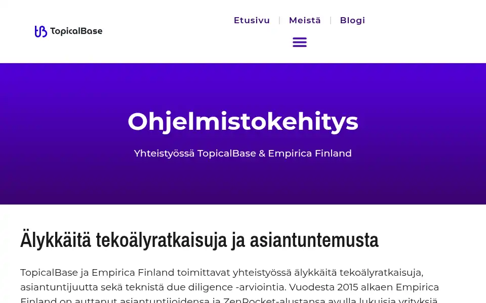 Screenshot of topicalbase.com