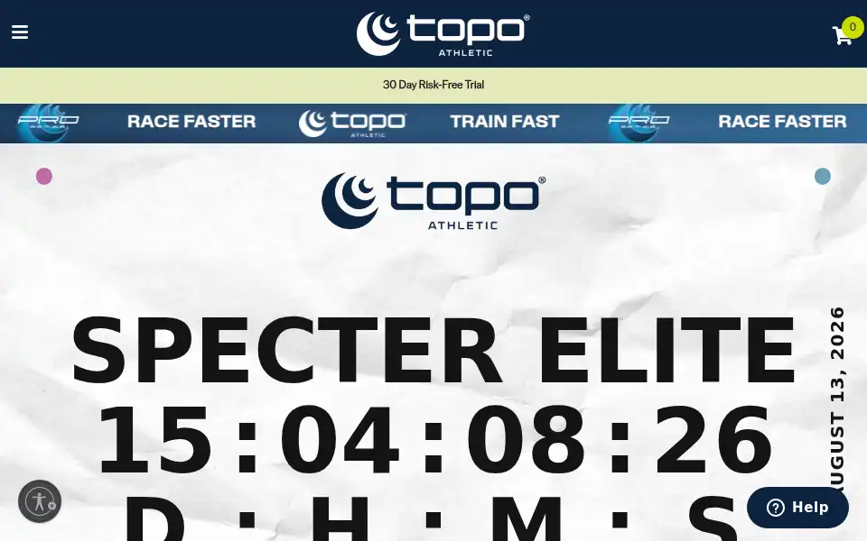 Screenshot of topoathletic.com