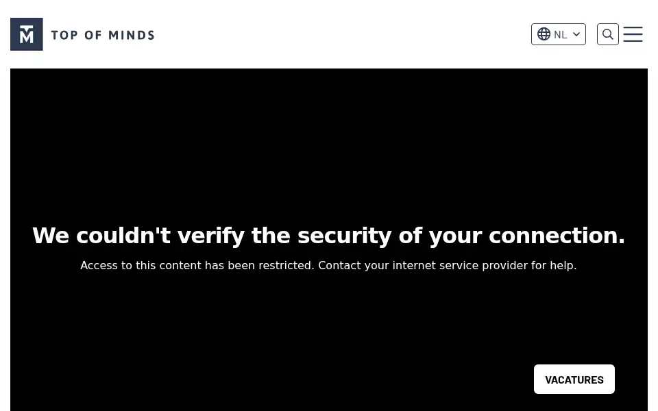 Screenshot of topofminds.com