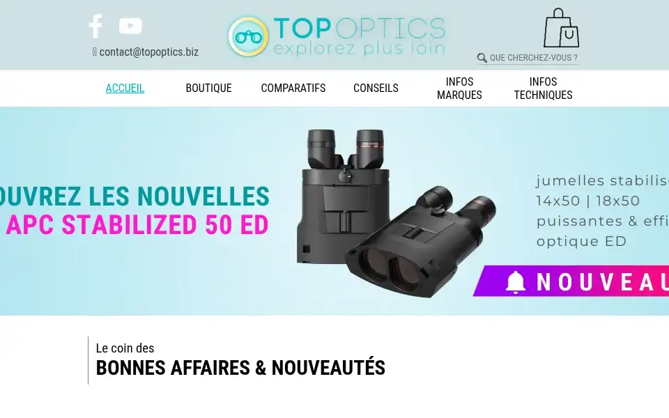 Screenshot of topoptics.biz