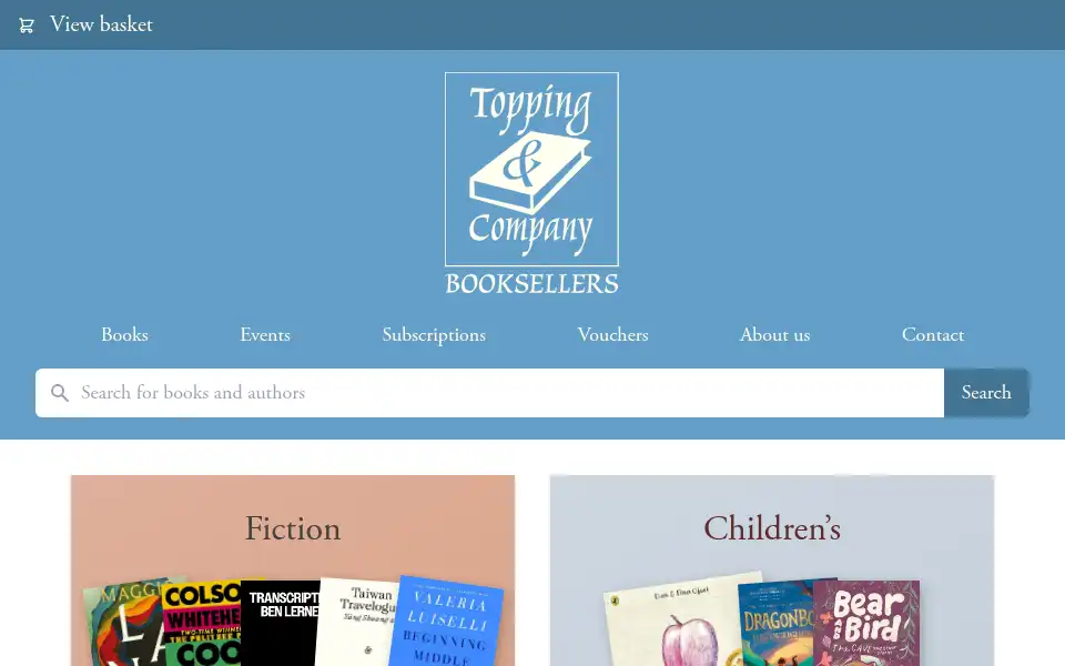 Screenshot of toppingbooks.co.uk