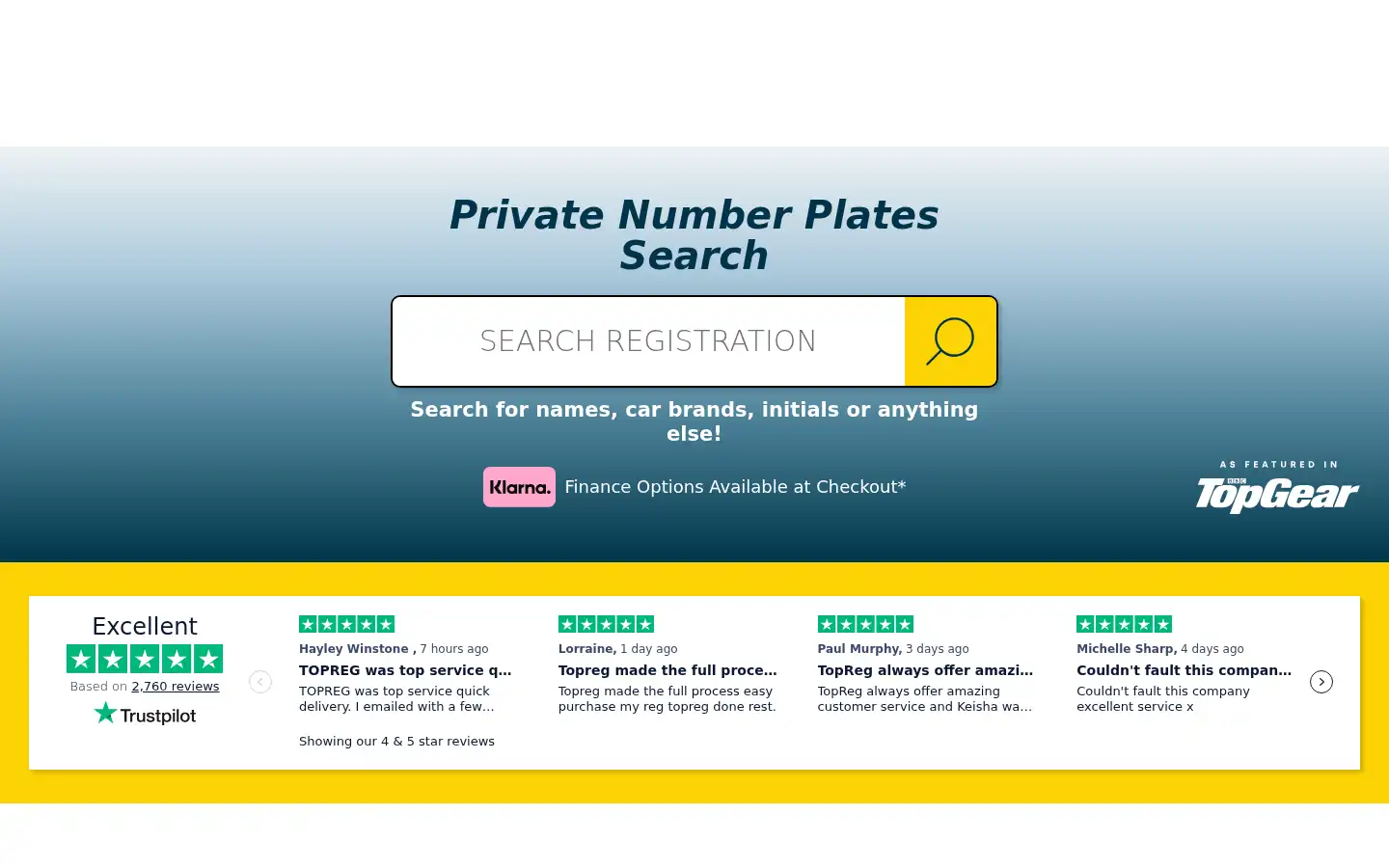 Screenshot of topreg.co.uk