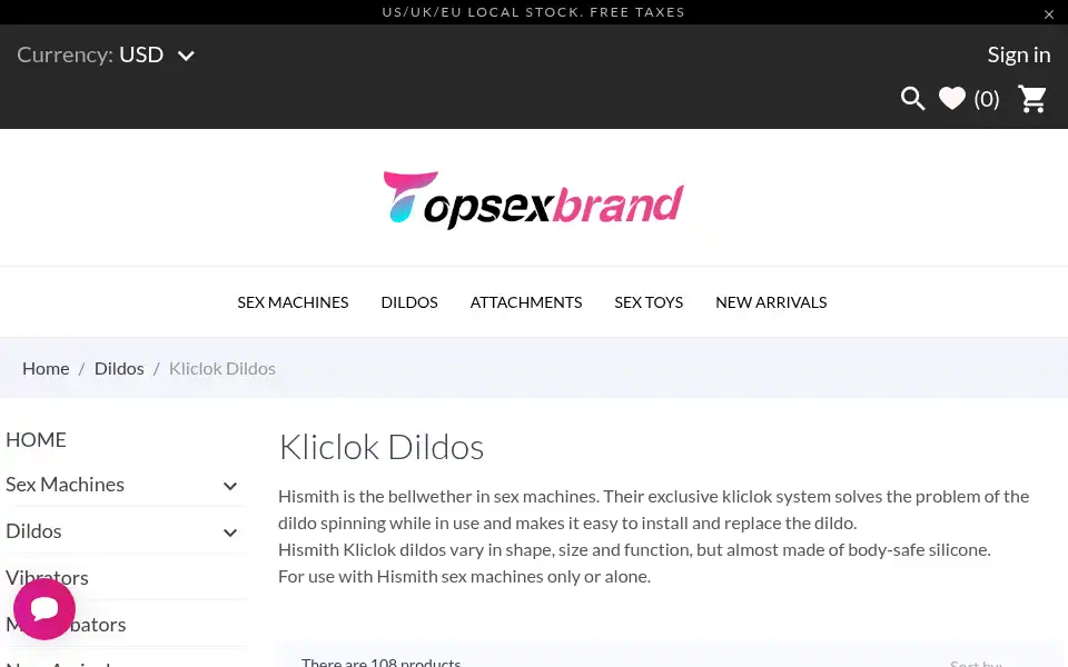 Screenshot of topsexbrand.com
