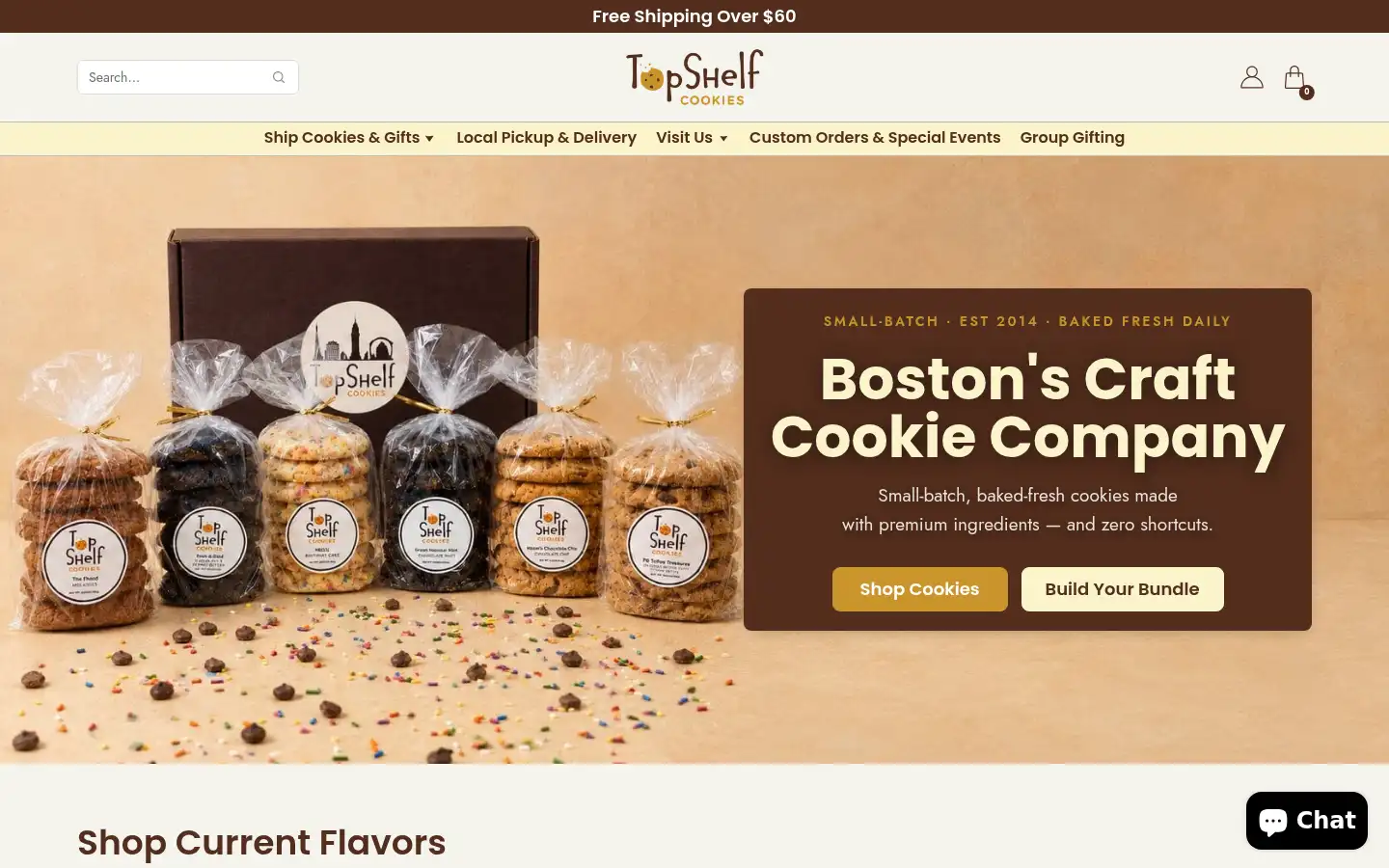 Screenshot of topshelfcookies.com