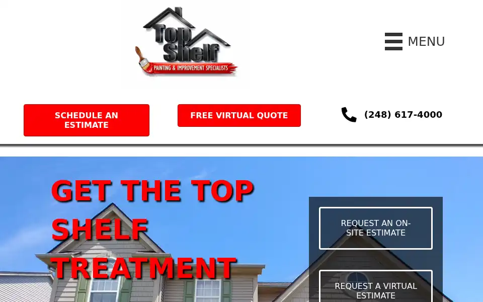 Screenshot of topshelfus.com