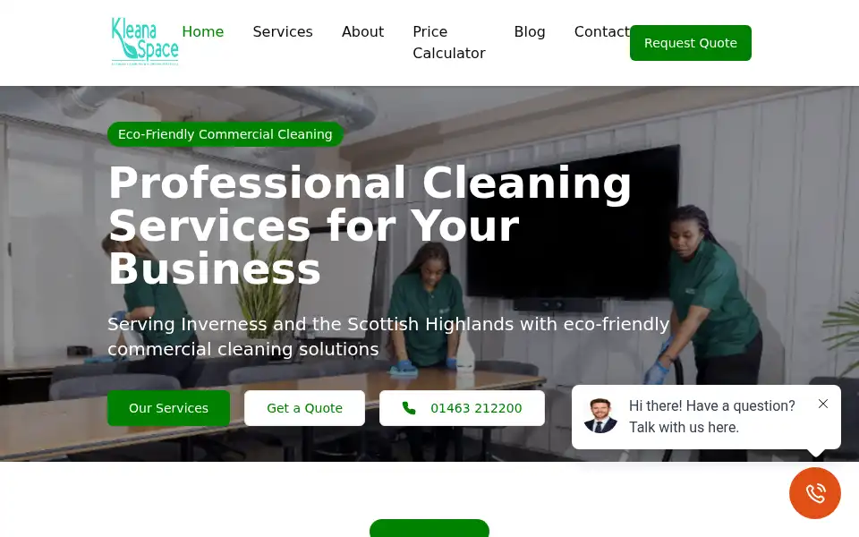 Screenshot of topside-cleaning.co.uk