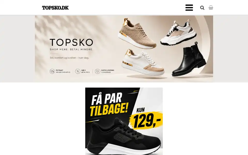 Screenshot of topsko.dk