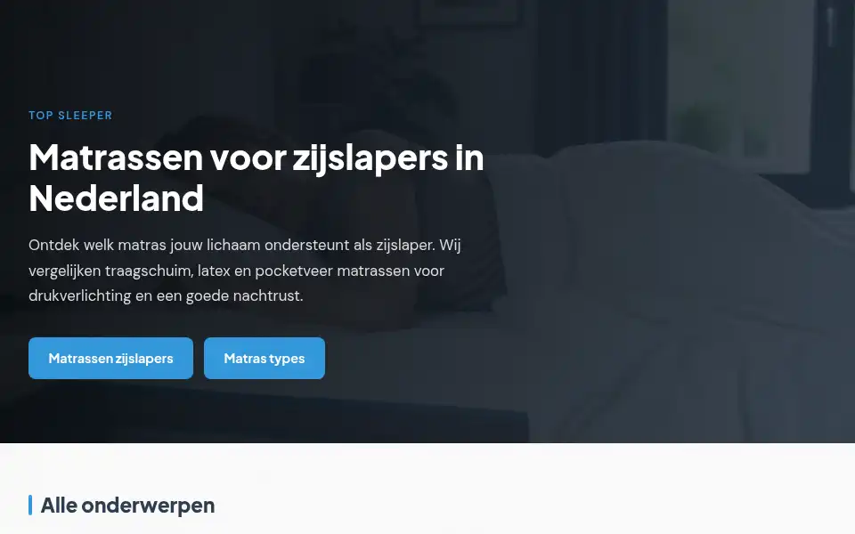 Screenshot of topsleeper.nl