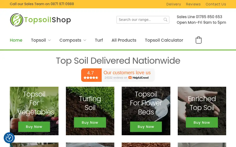 Screenshot of topsoilshop.co.uk