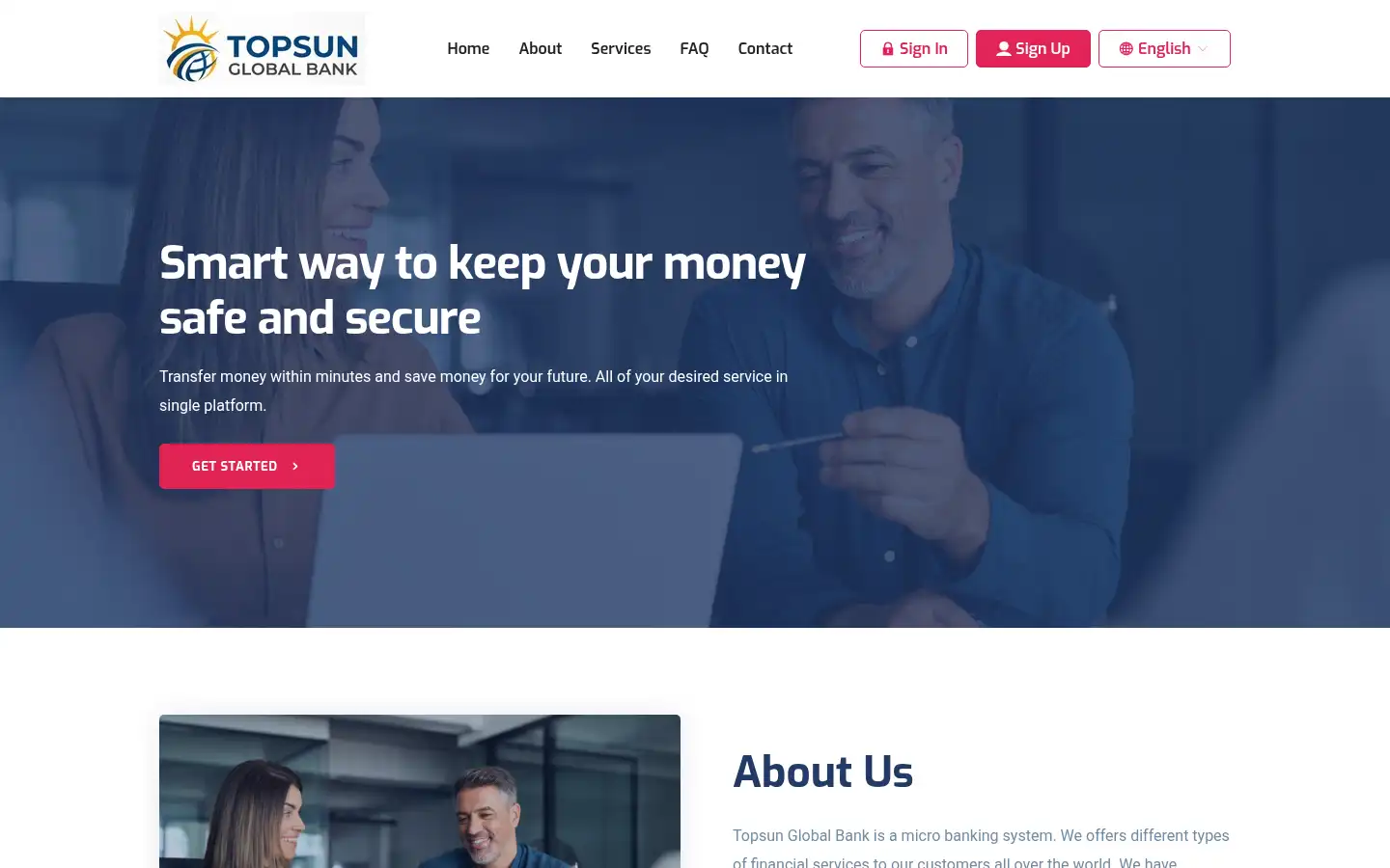 Screenshot of topsunglobal.com