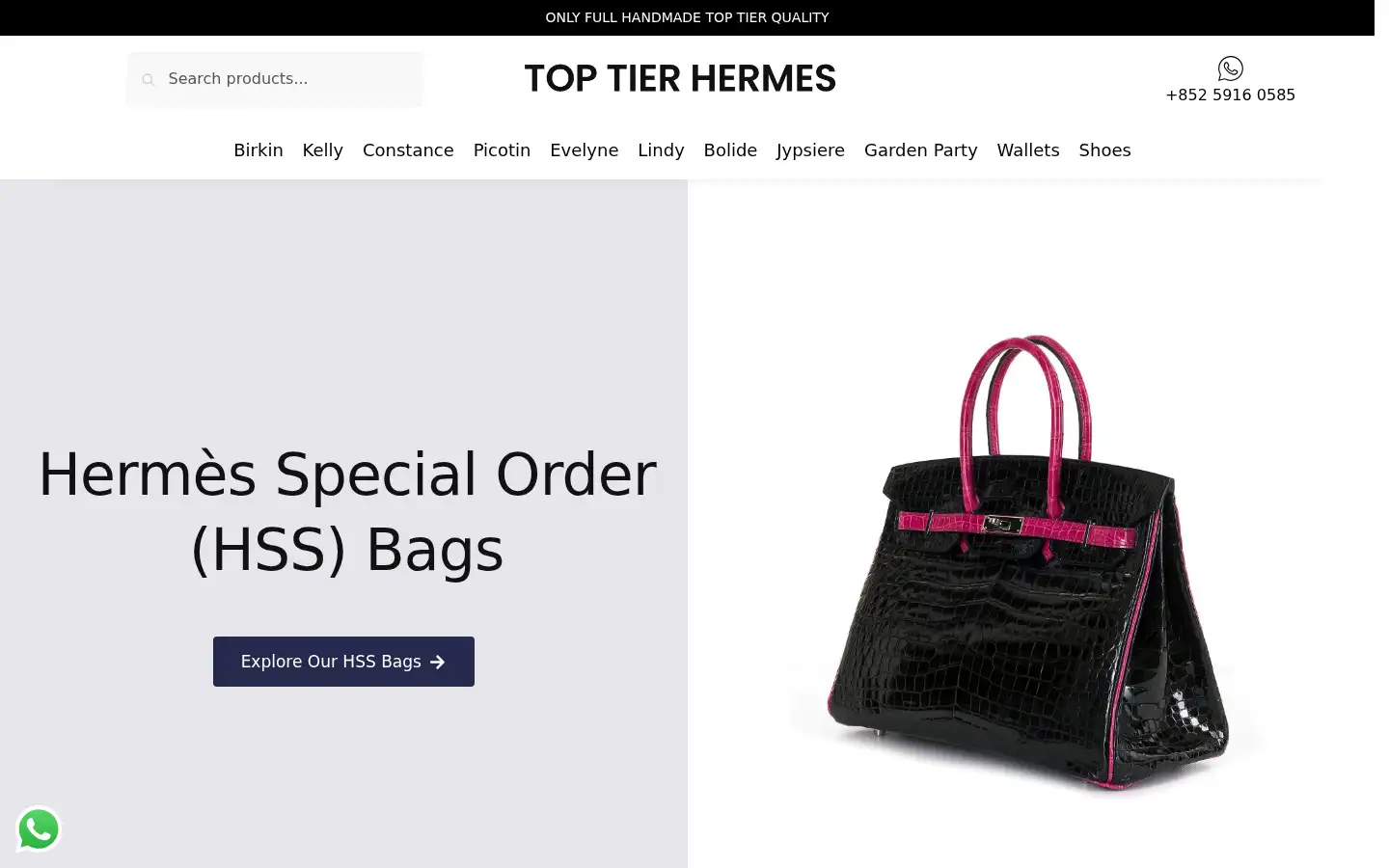 Screenshot of toptierhermes.net