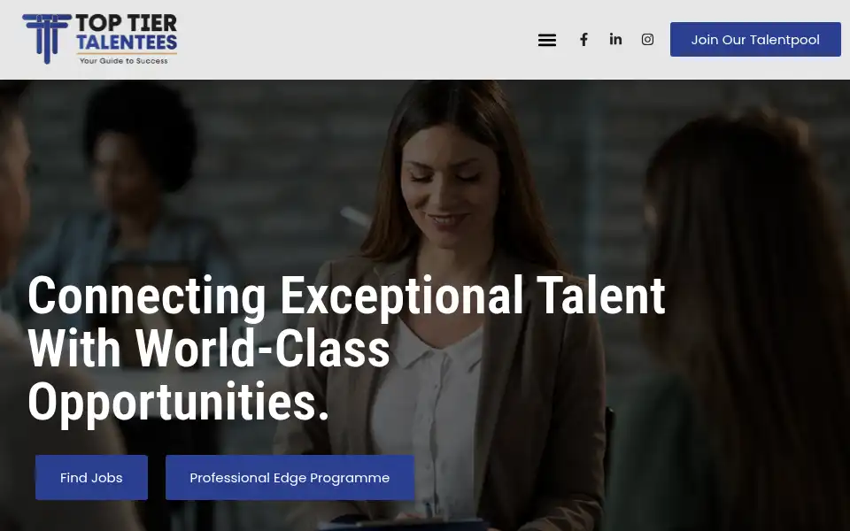 Screenshot of toptiertalentees.co.uk