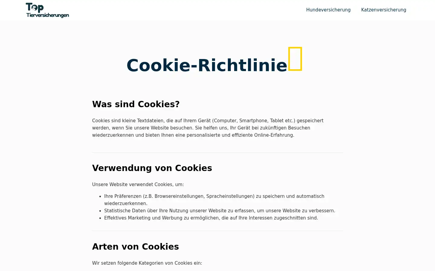Screenshot of toptierversicherungen.de