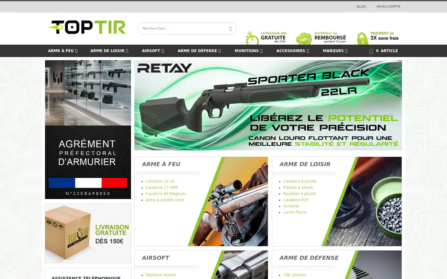 Screenshot of toptir.fr