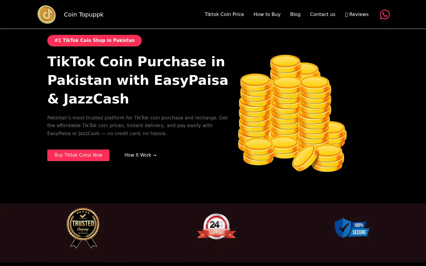 Screenshot of topuppk.pk