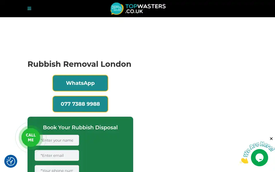 Screenshot of topwasters.co.uk