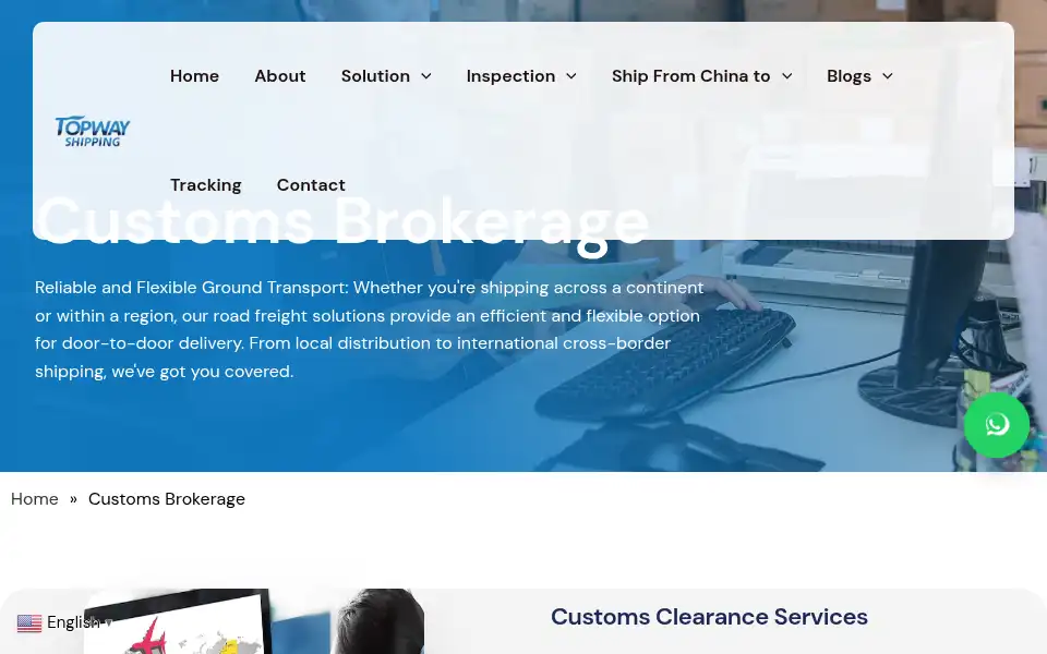 Screenshot of topwayshipping.com