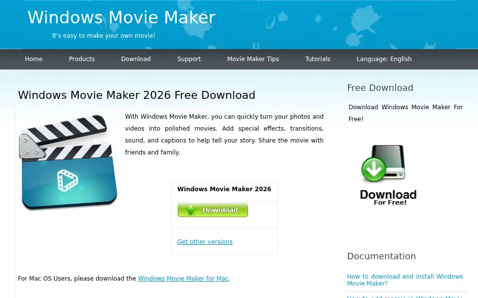 Screenshot of topwin-movie-maker.com
