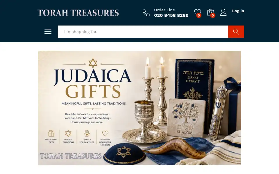 Screenshot of torahtreasures.co.uk