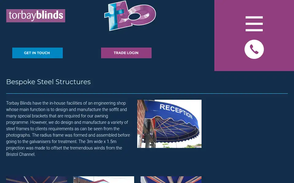 Screenshot of torbayblinds.co.uk