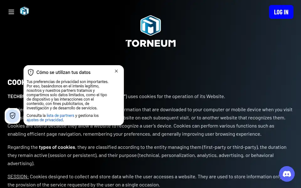 Screenshot of torneum.com