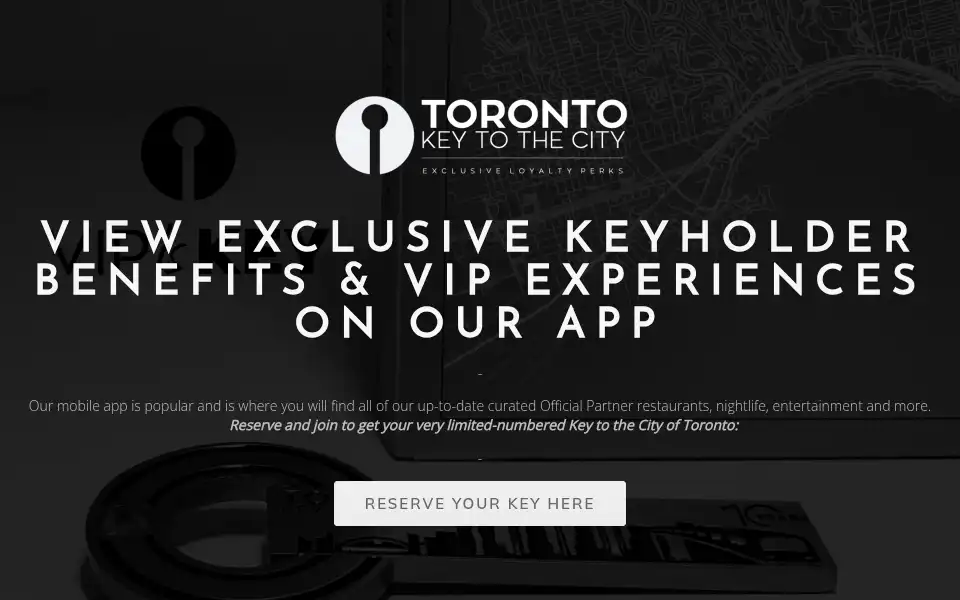 Screenshot of torontocitykey.com