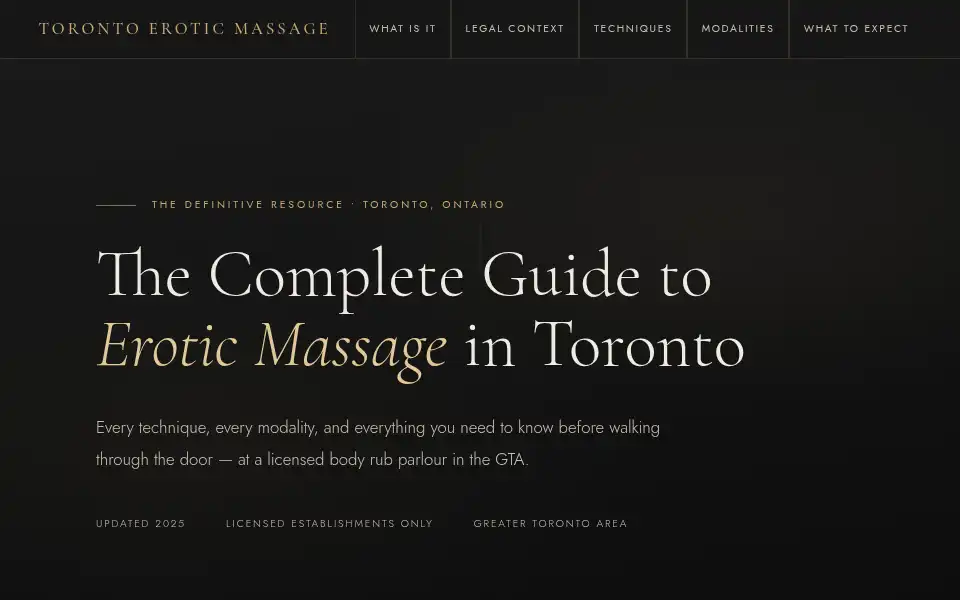 Screenshot of torontoeroticmassage.ca