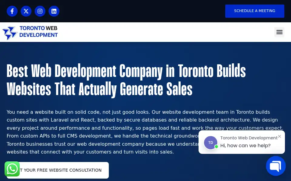 Screenshot of torontowebdevelopment.ca
