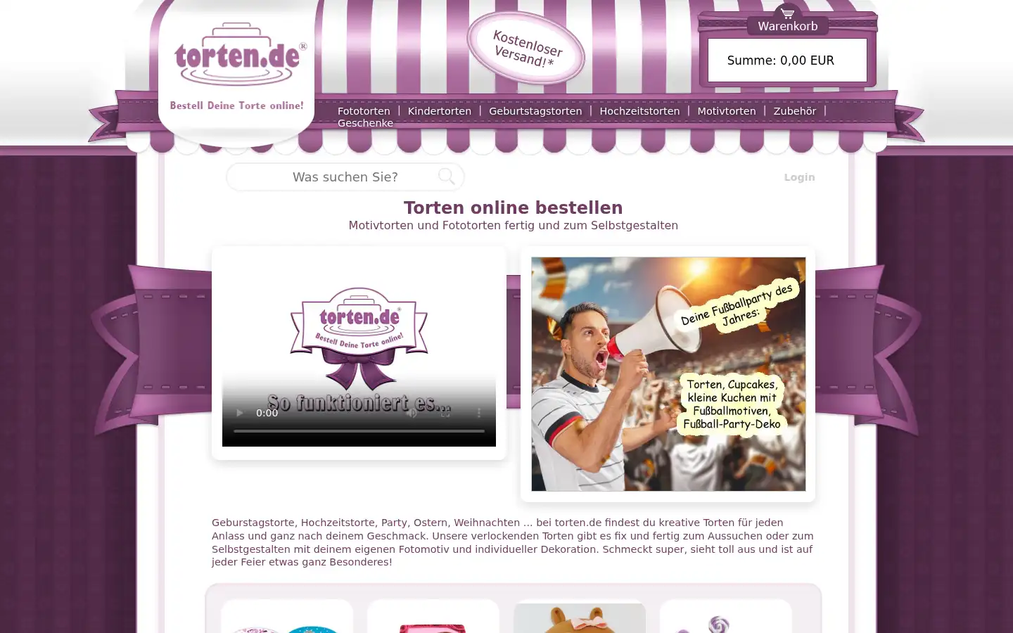 Screenshot of torten.de