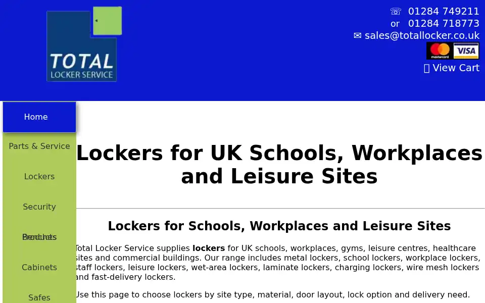 Screenshot of total-locker-service.com