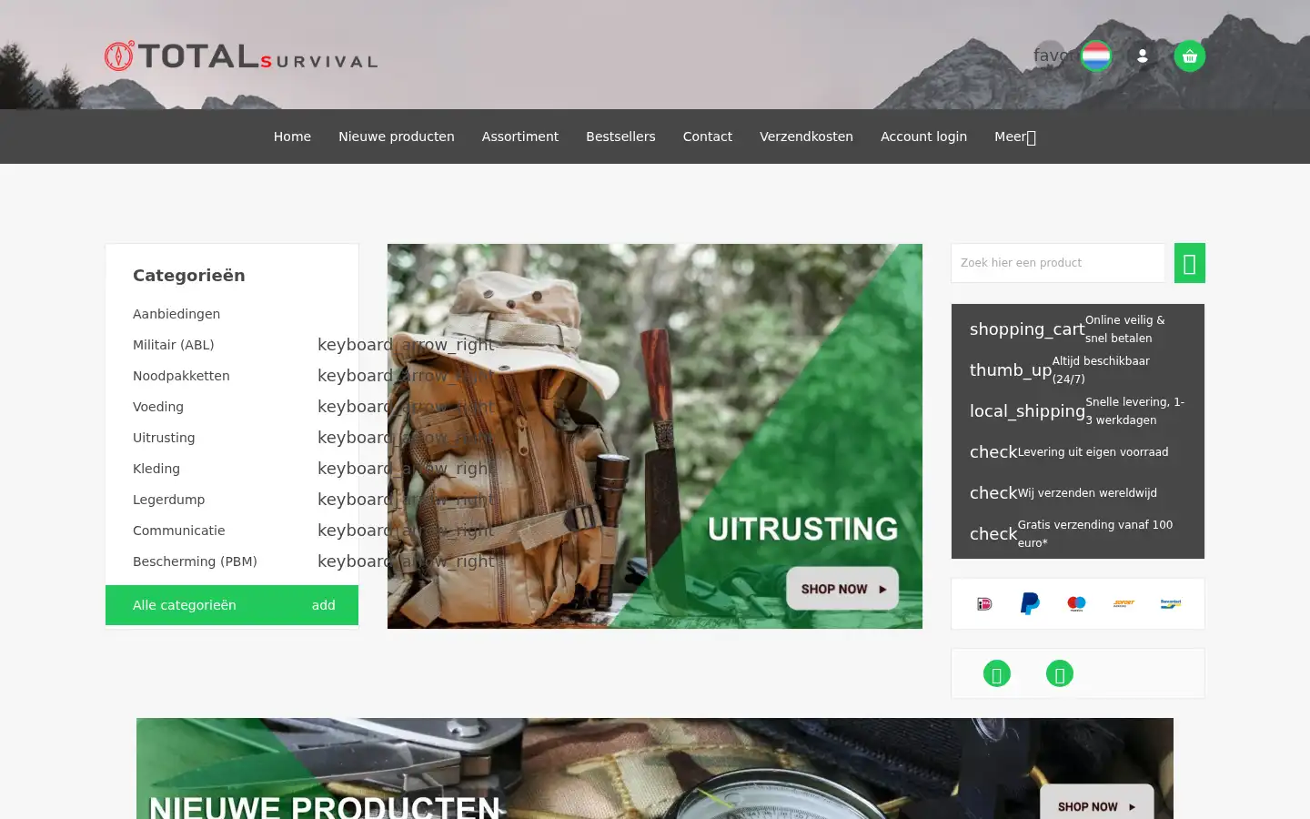 Screenshot of total-survival.com