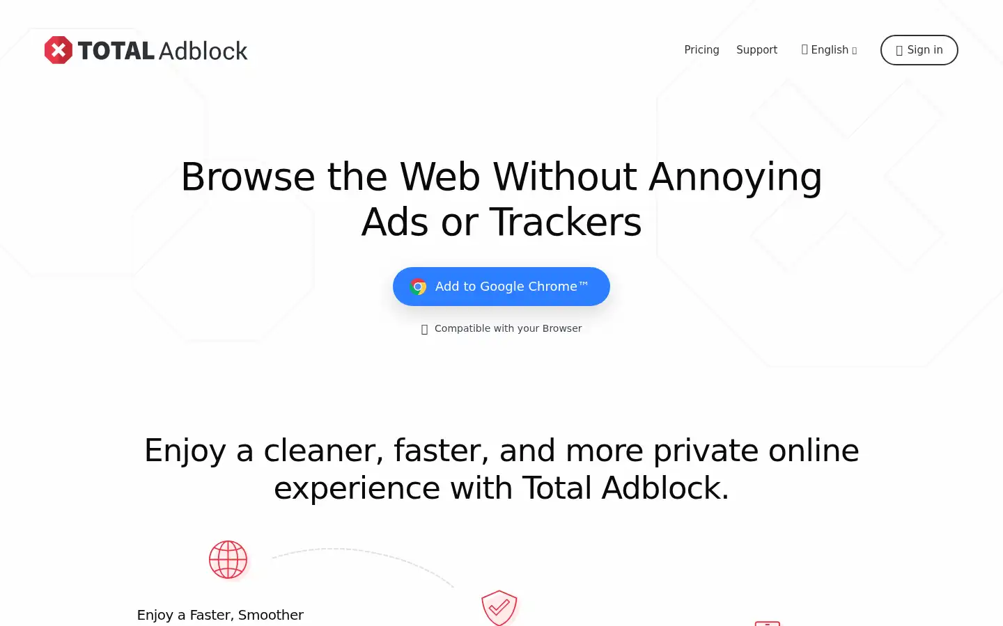 Screenshot of totaladblock.com