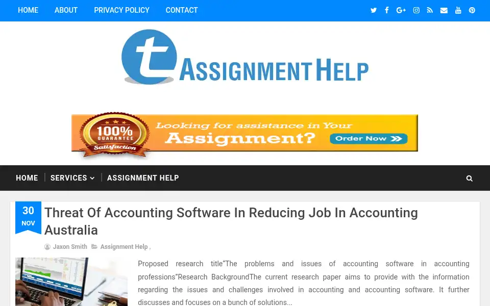 Screenshot of totalassignmenthelp.blogspot.com