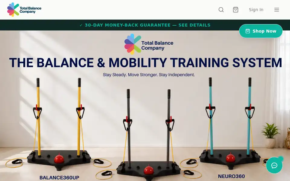 Screenshot of totalbalancecompany.com