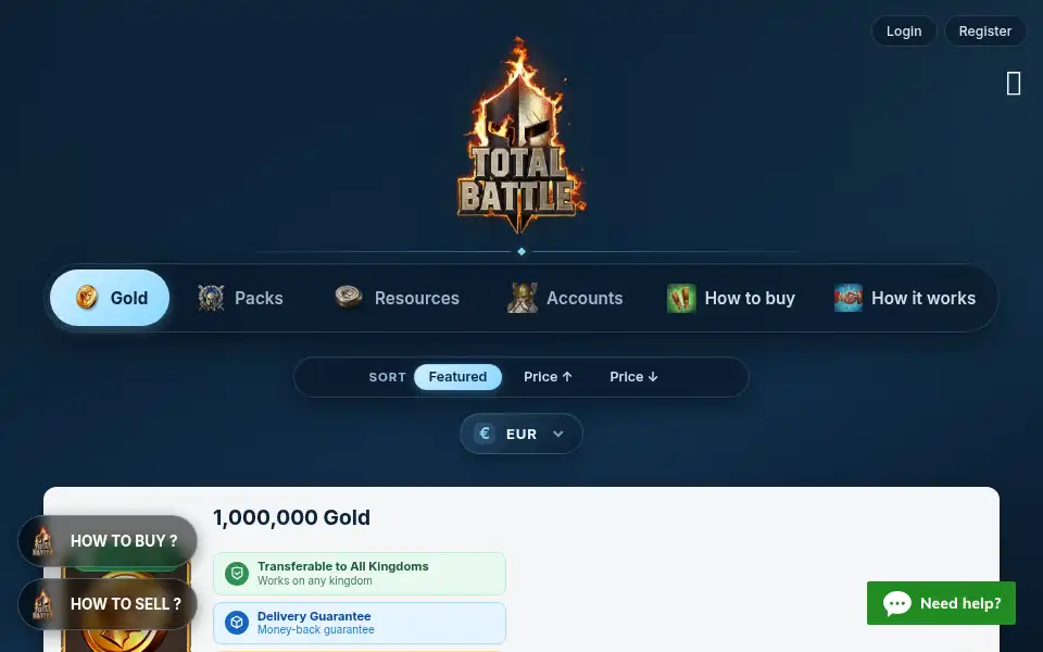 Screenshot of totalbattles.com