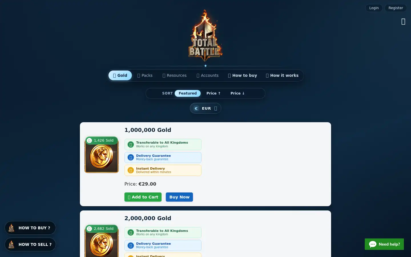 Screenshot of totalbattlex.com