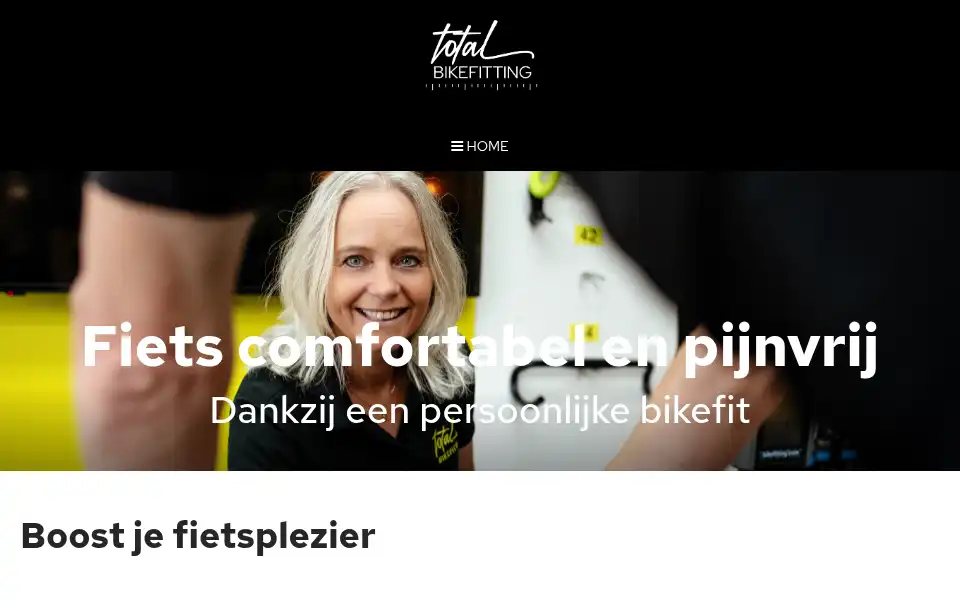 Screenshot of totalbikefitting.nl