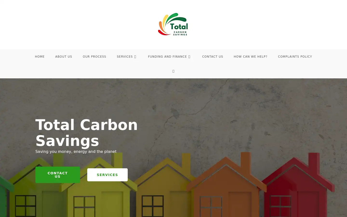 Screenshot of totalcarbonsavings.co.uk