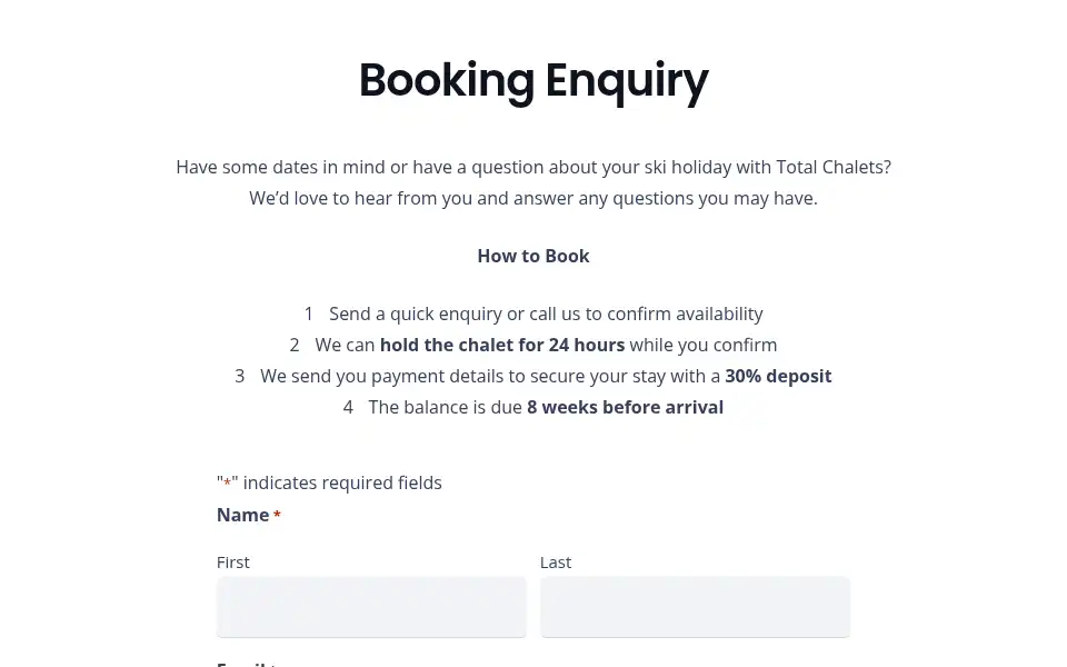 Screenshot of totalchalets.co.uk