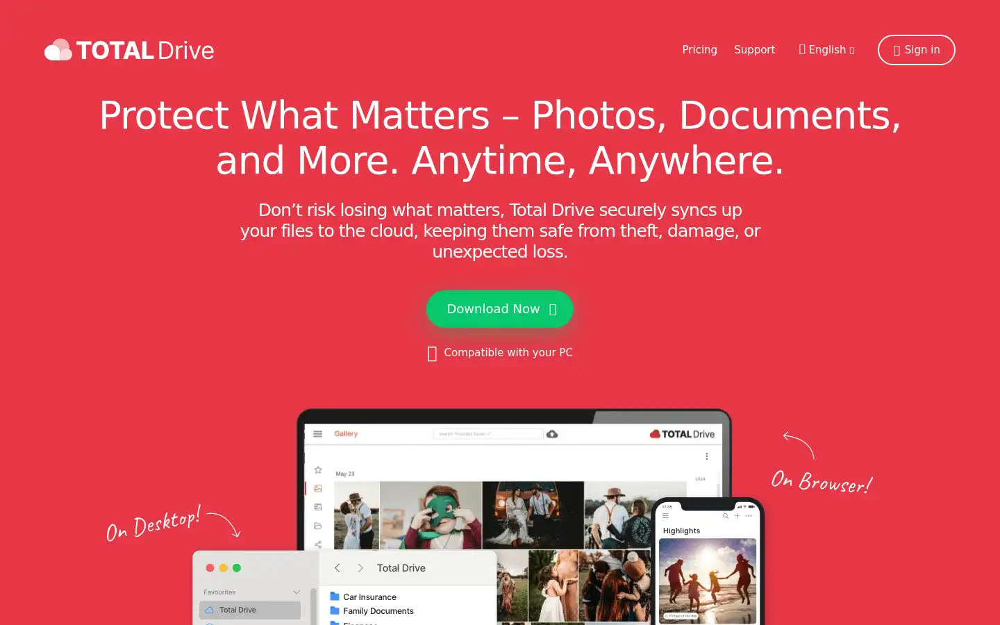 Screenshot of totaldrive.com