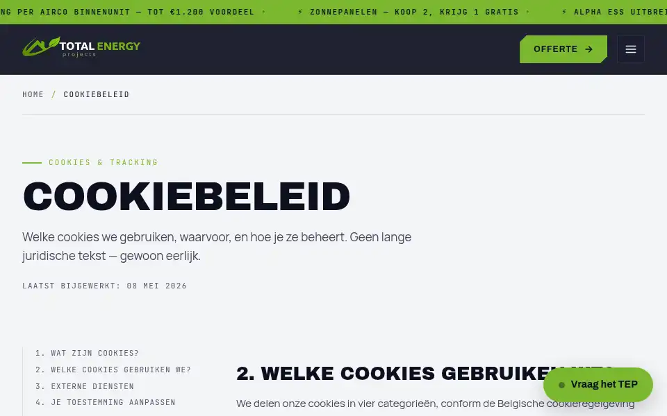 Screenshot of totalenergy.be