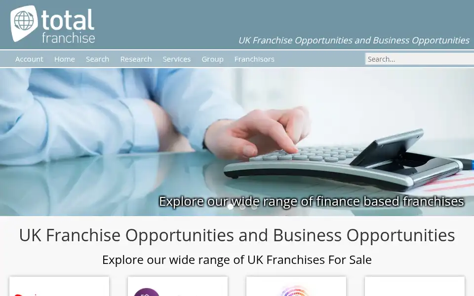Screenshot of totalfranchise.co.uk