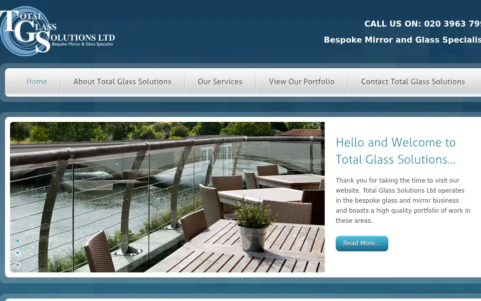 Screenshot of totalglasssolutions.net
