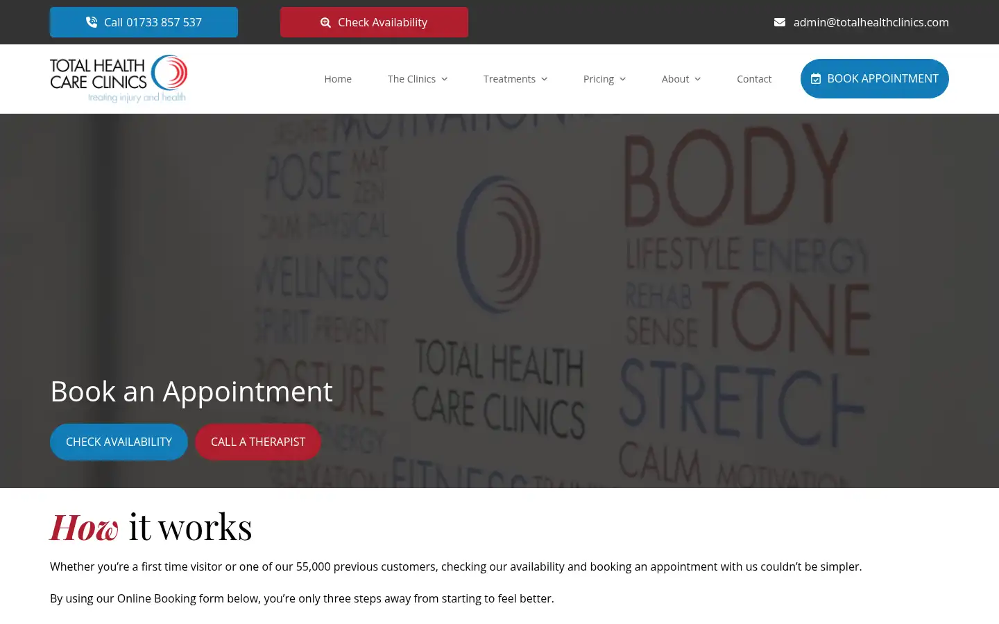 Screenshot of totalhealthclinics.com