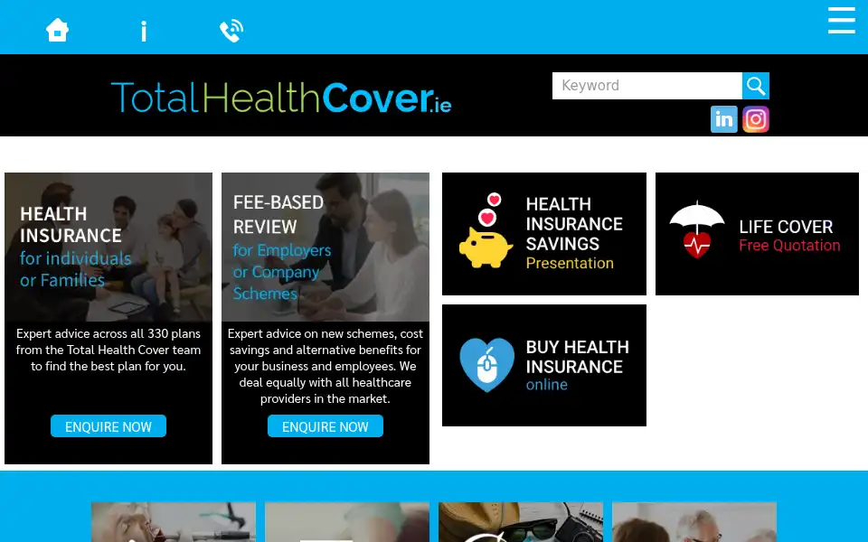 Screenshot of totalhealthcover.ie