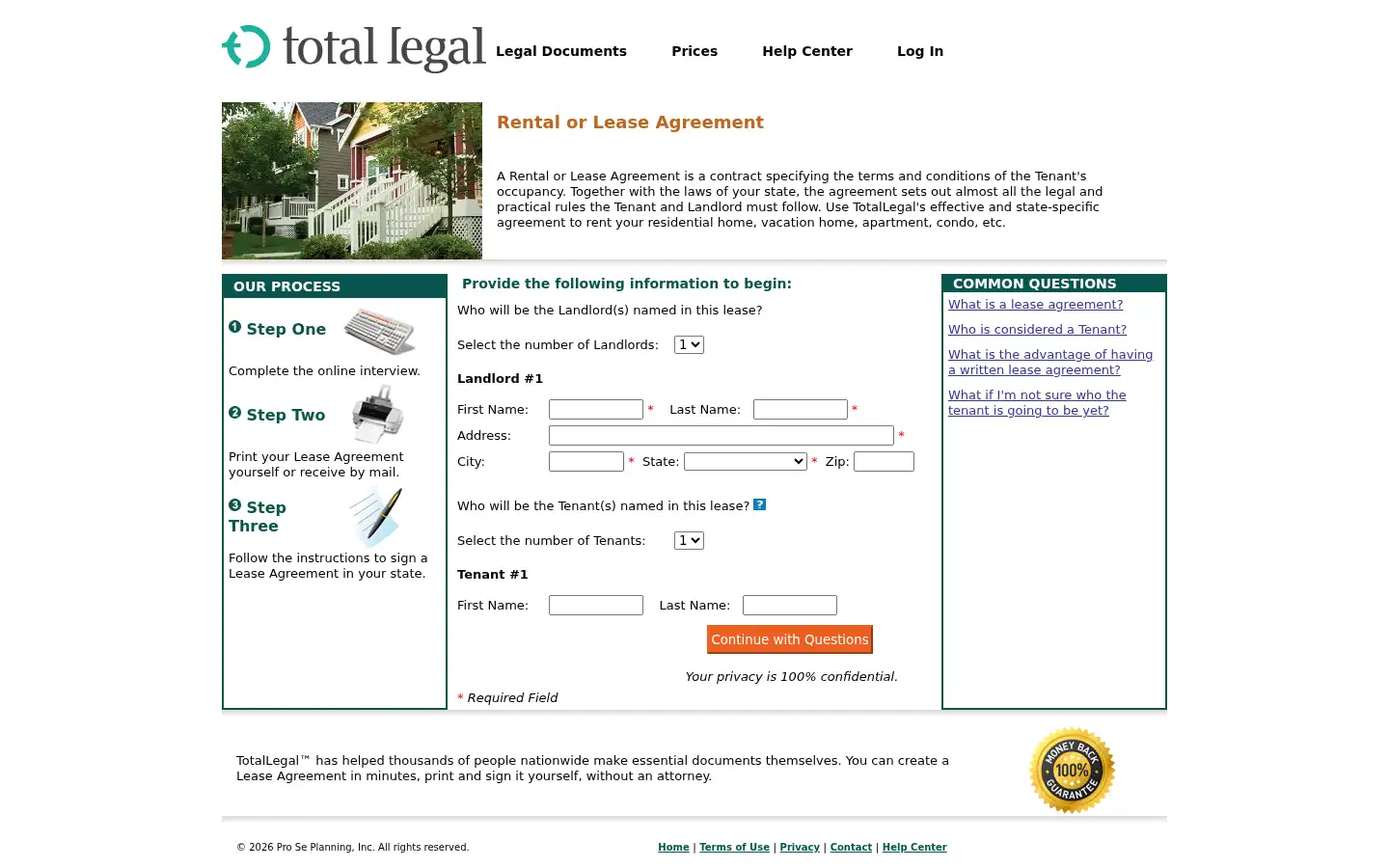 Screenshot of totallegal.com