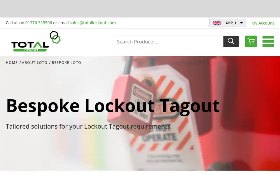 Screenshot of totallockout.com