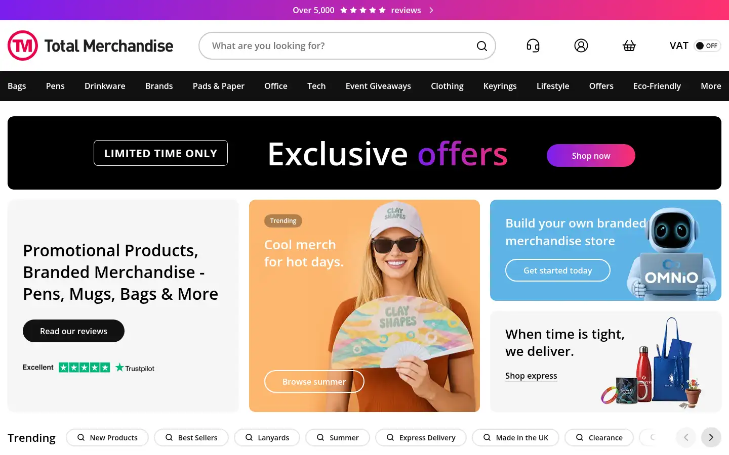 Screenshot of totalmerchandise.co.uk